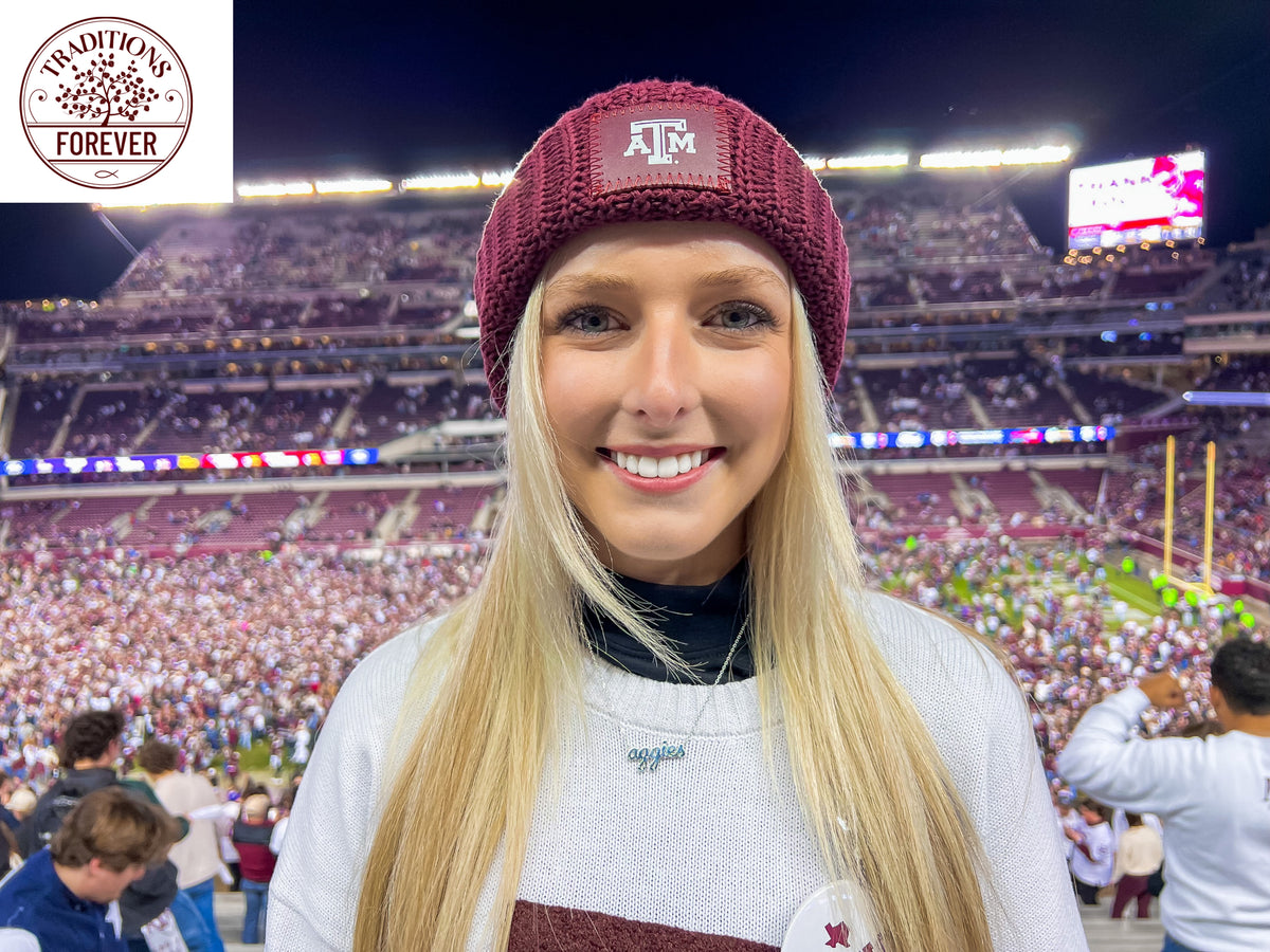 Texas Aggie Necklace AGGIES 18k Gold Vermeil Traditions Forever