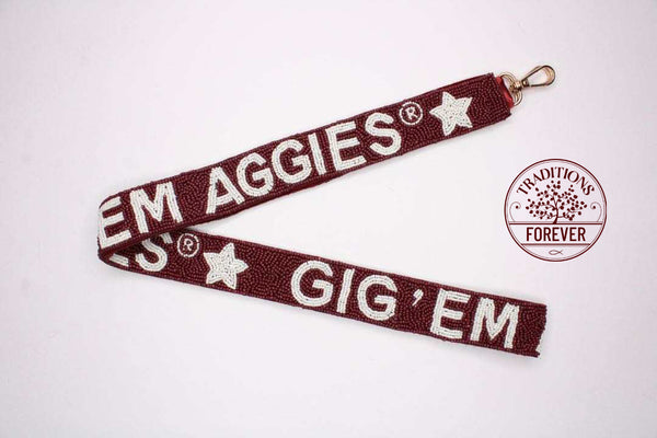 TEXAS A&M PURSE STRAP | GIG EM AGGIES | GORGEOUS!