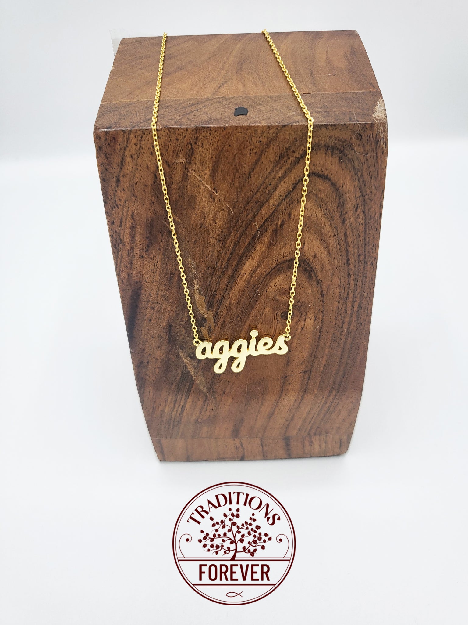 Texas Aggie Necklace | AGGIES |  18k Gold Vermeil