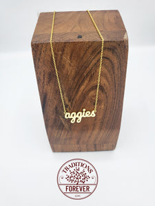 Texas Aggie Necklace | AGGIES |  18k Gold Vermeil
