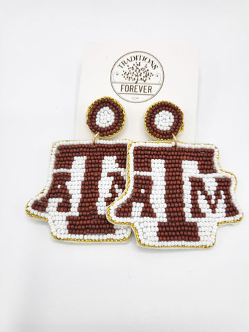 Texas A&M Earrings | A&M Logo | Original Design!